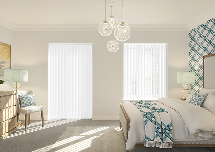 Toulouse (Blackout), Textured White - Vertical Blind - Image 8